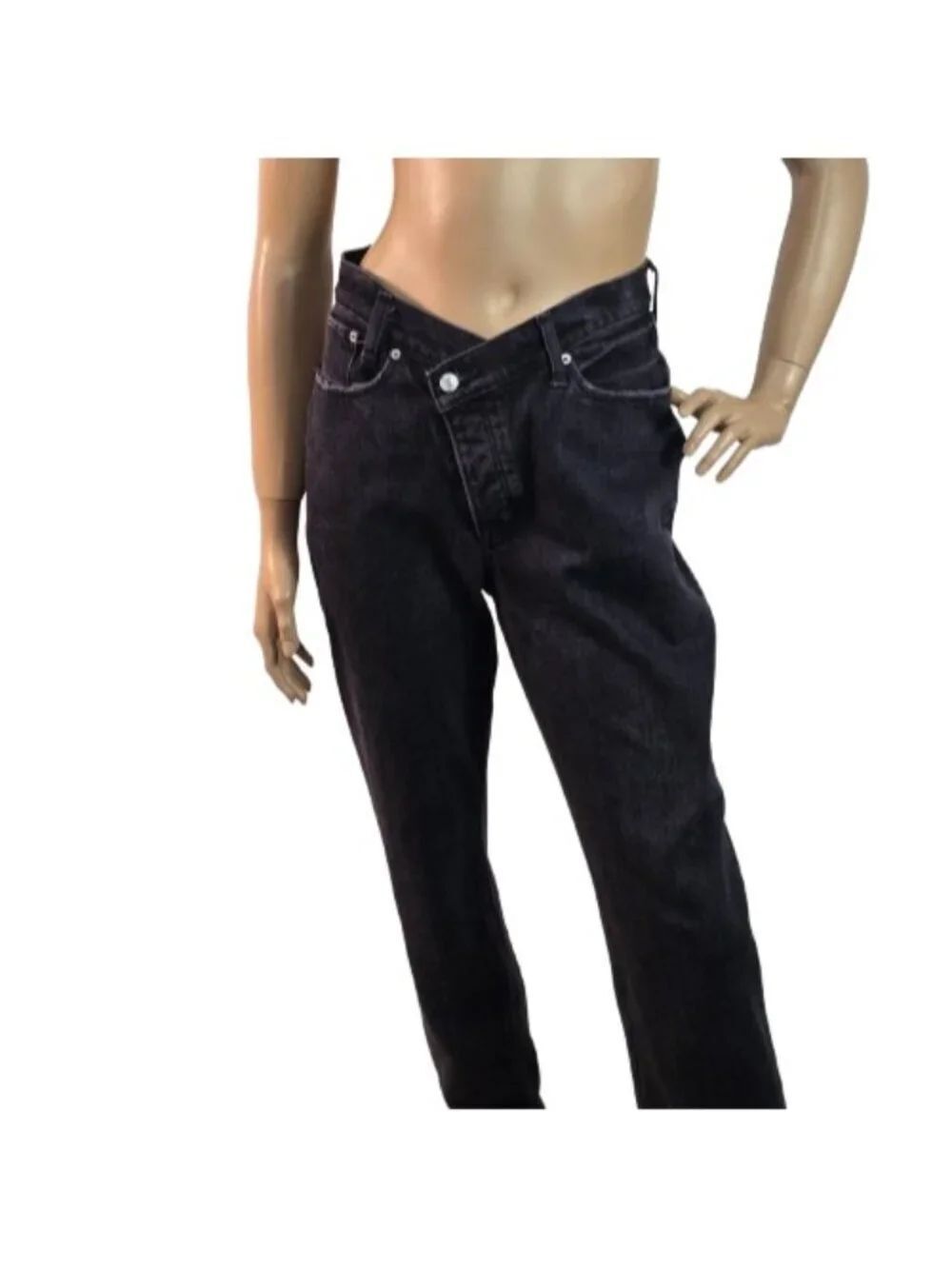Abercrombie & Fitch The Dad Jeans Curve Love High Rise Black Sz 26/2R